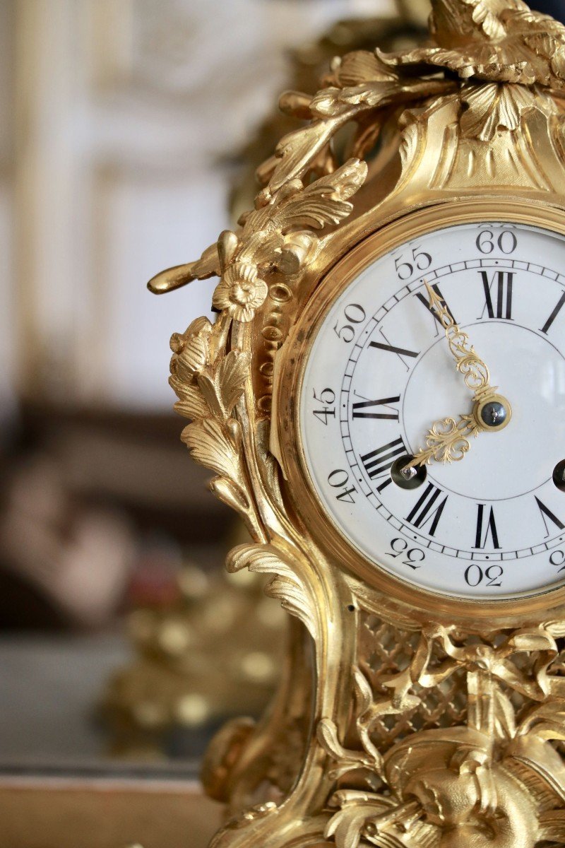 Pendulum In Gilt Bronze, Model Of Saint Germain-photo-1