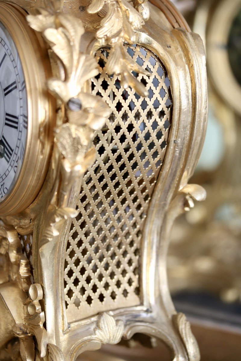 Pendulum In Gilt Bronze, Model Of Saint Germain-photo-4