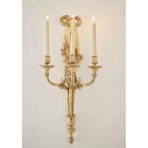 Pair Of Gilt Bronze Sconces