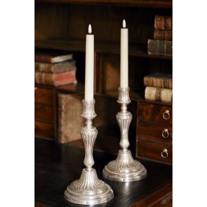 Pair Of Silver Candlesticks