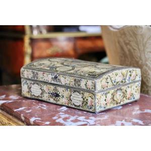 Box Covered With Painted Vellum