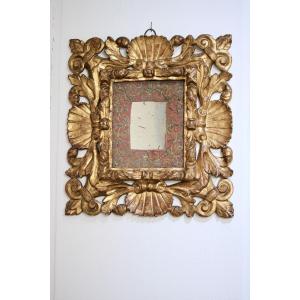 Paire De Miroirs Rectangulaires En Bois Doré