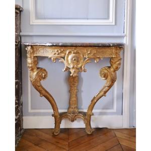 Console In Gilded And Carved Wood