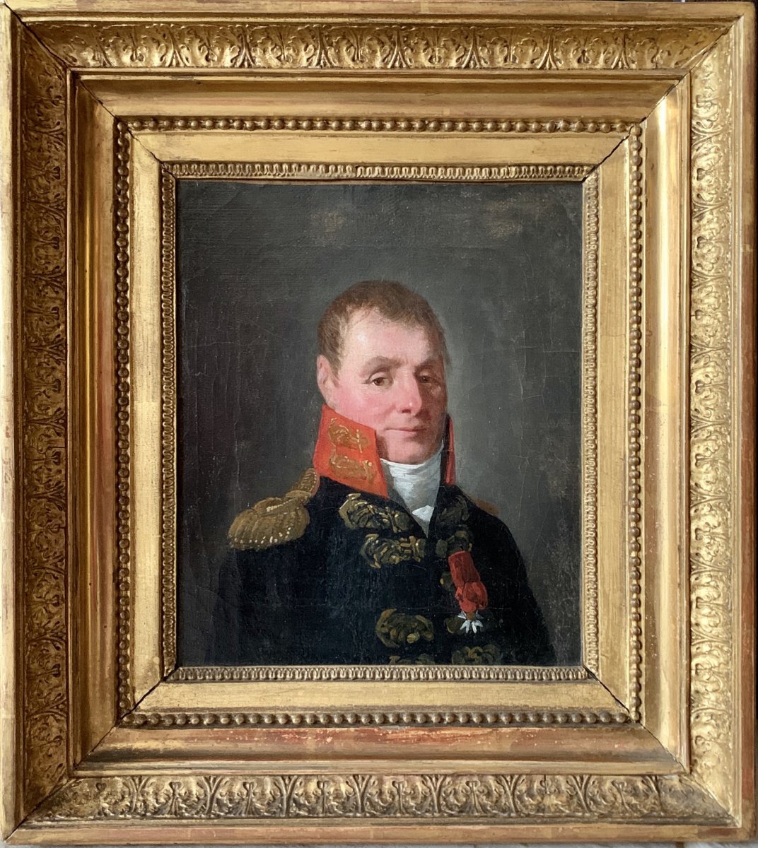 Portrait époque Empire   Général de la  Marine