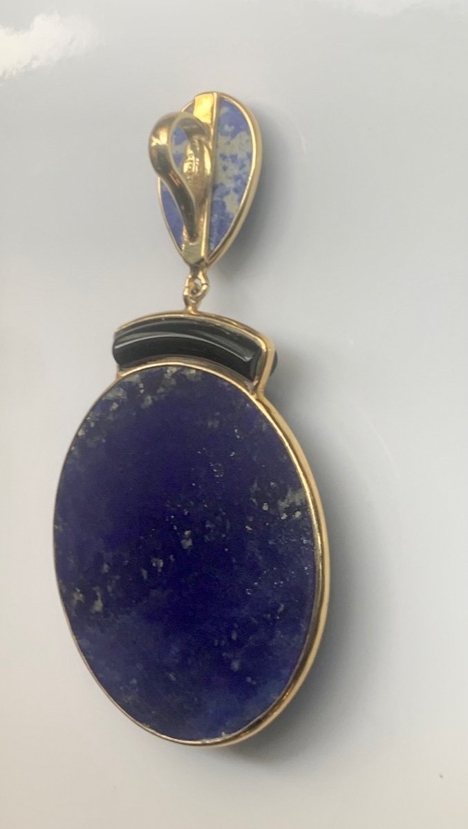 Pendentif Vermeil Lapis Lazuli Onyx-photo-3