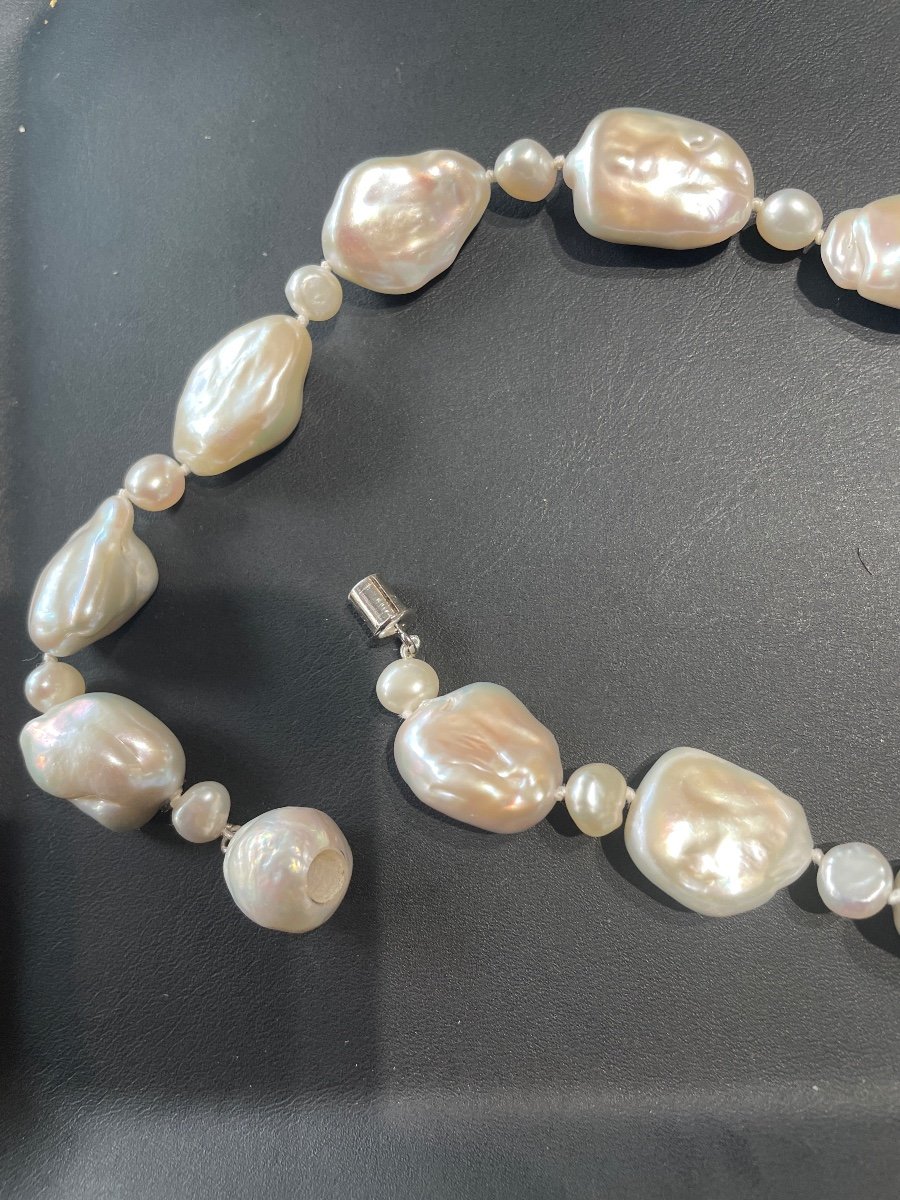 Freshwater Baroque Cultured Pearl Necklace -photo-3