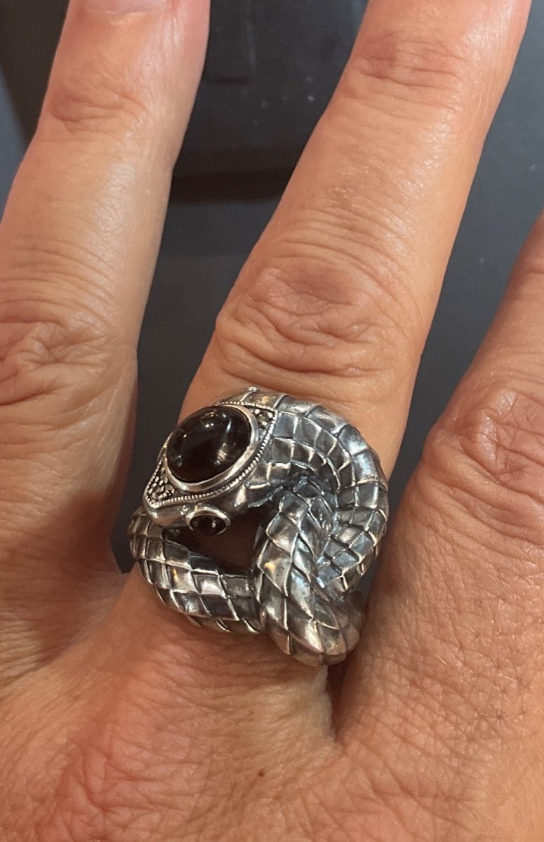 Bague Argent Onyx-photo-3