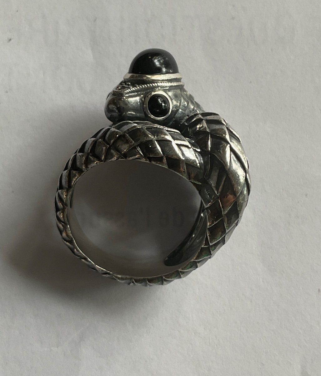 Bague Argent Onyx-photo-3