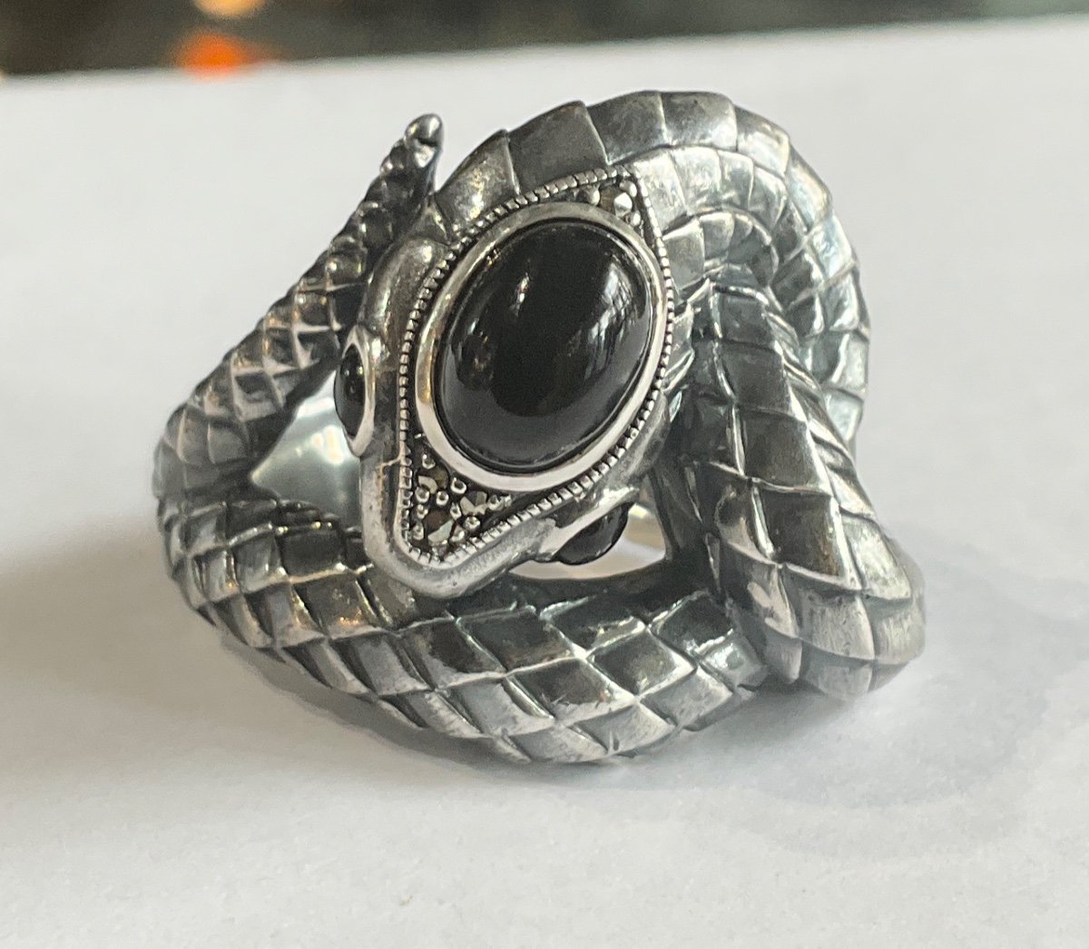 Bague Argent Onyx