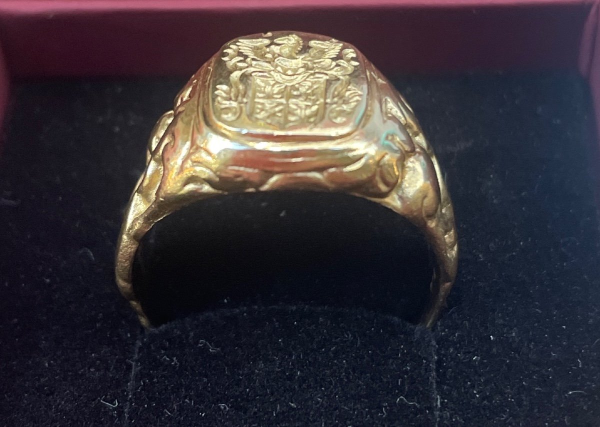 18ct Gold Signet Ring-photo-3