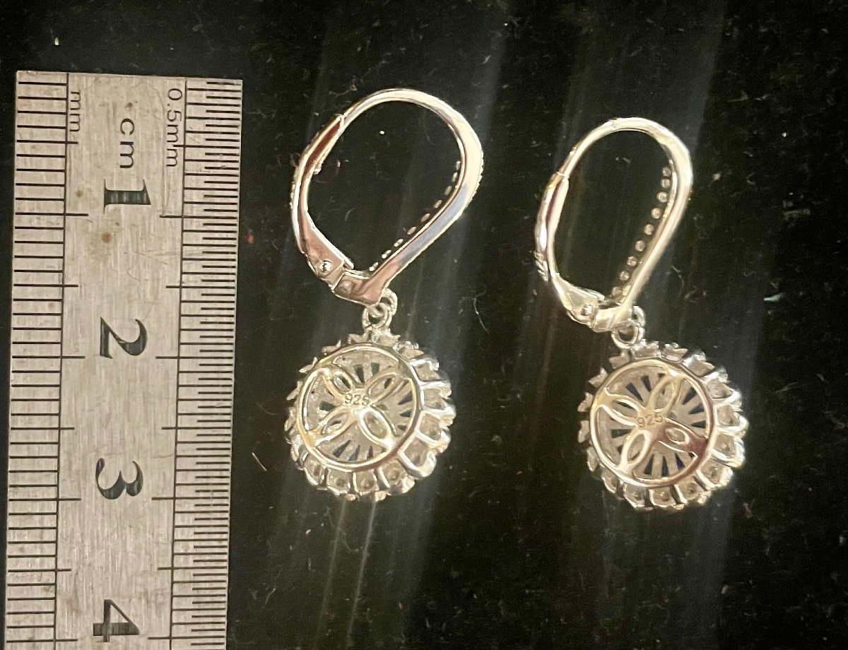 Earrings.silver Zirconium Earrings -photo-4