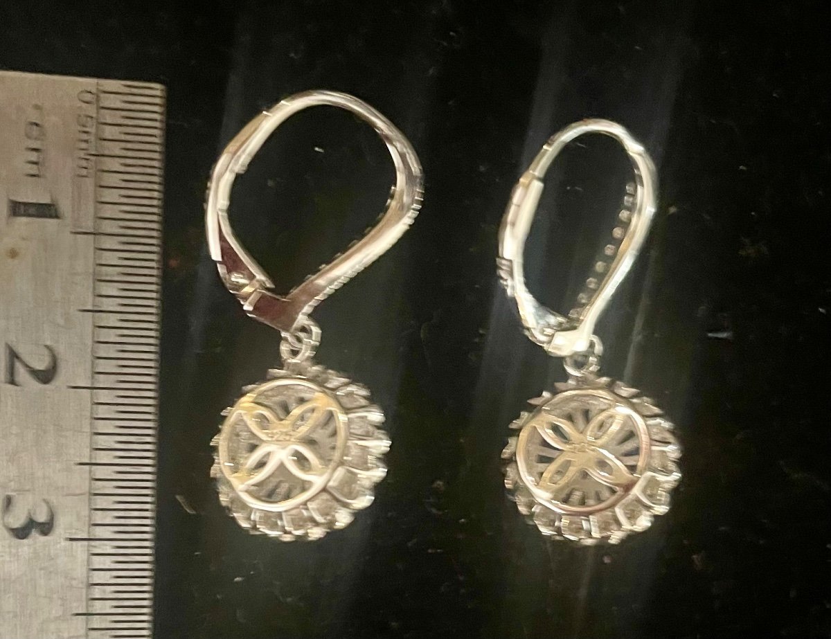 Earrings.silver Zirconium Earrings -photo-4