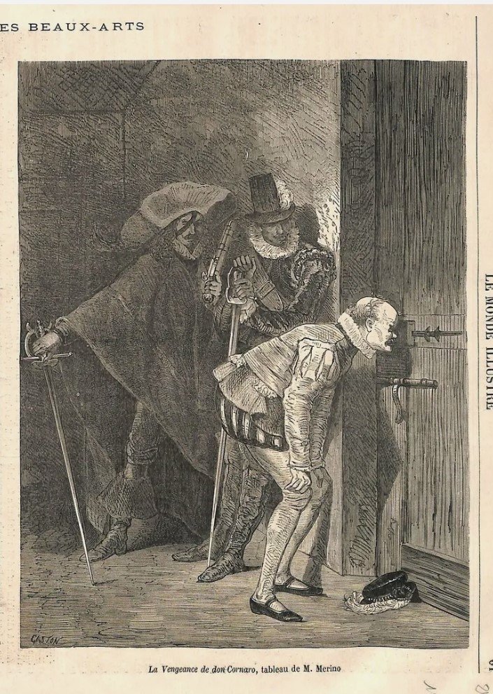   La vengeance du seigneur Cornaro ou le mari jaloux vengeanced'Ignacio Merino, Pérou. 1869 -photo-3