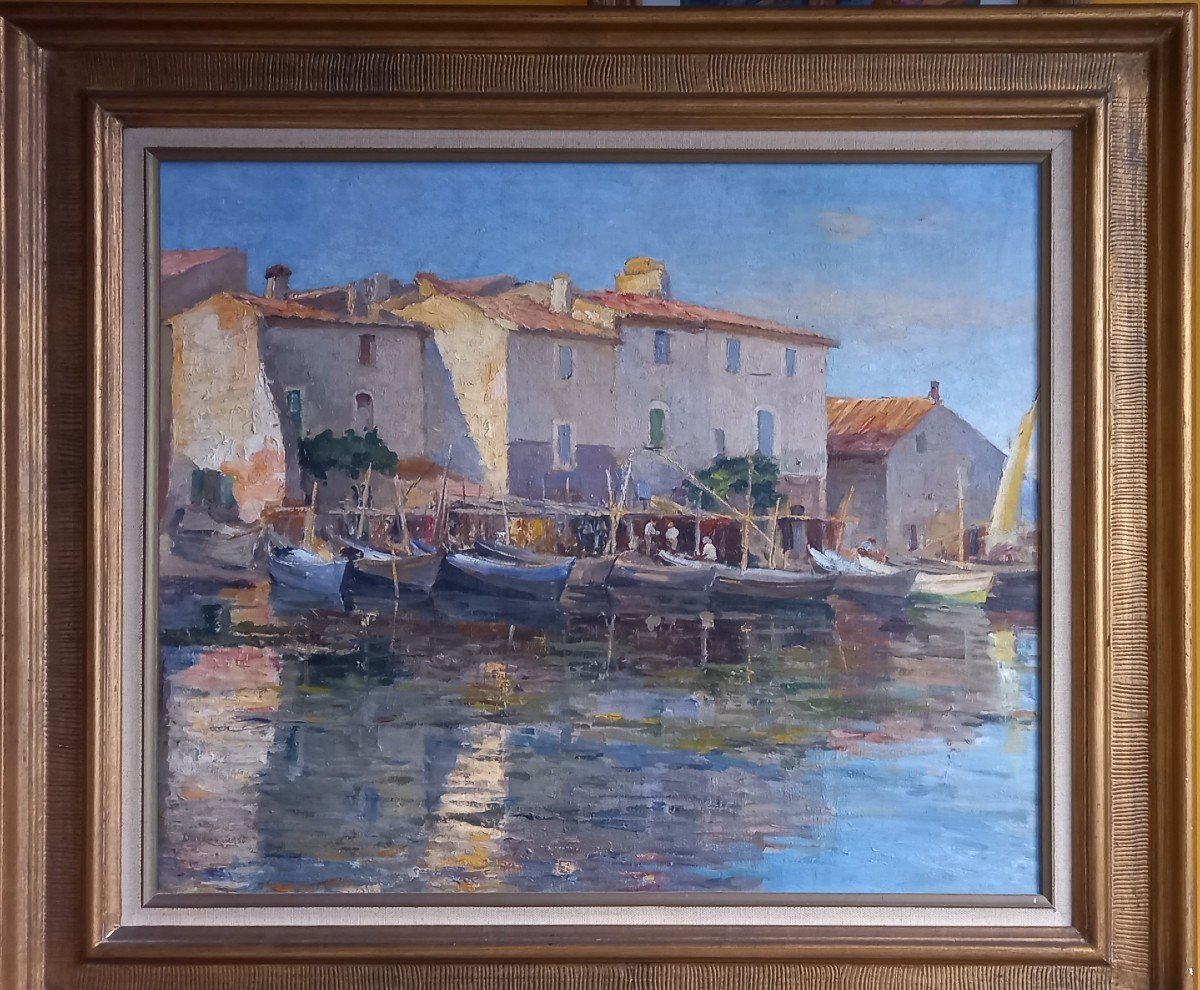 Les Martigues 1920, Edouard Ducros, Provençal School. -photo-3