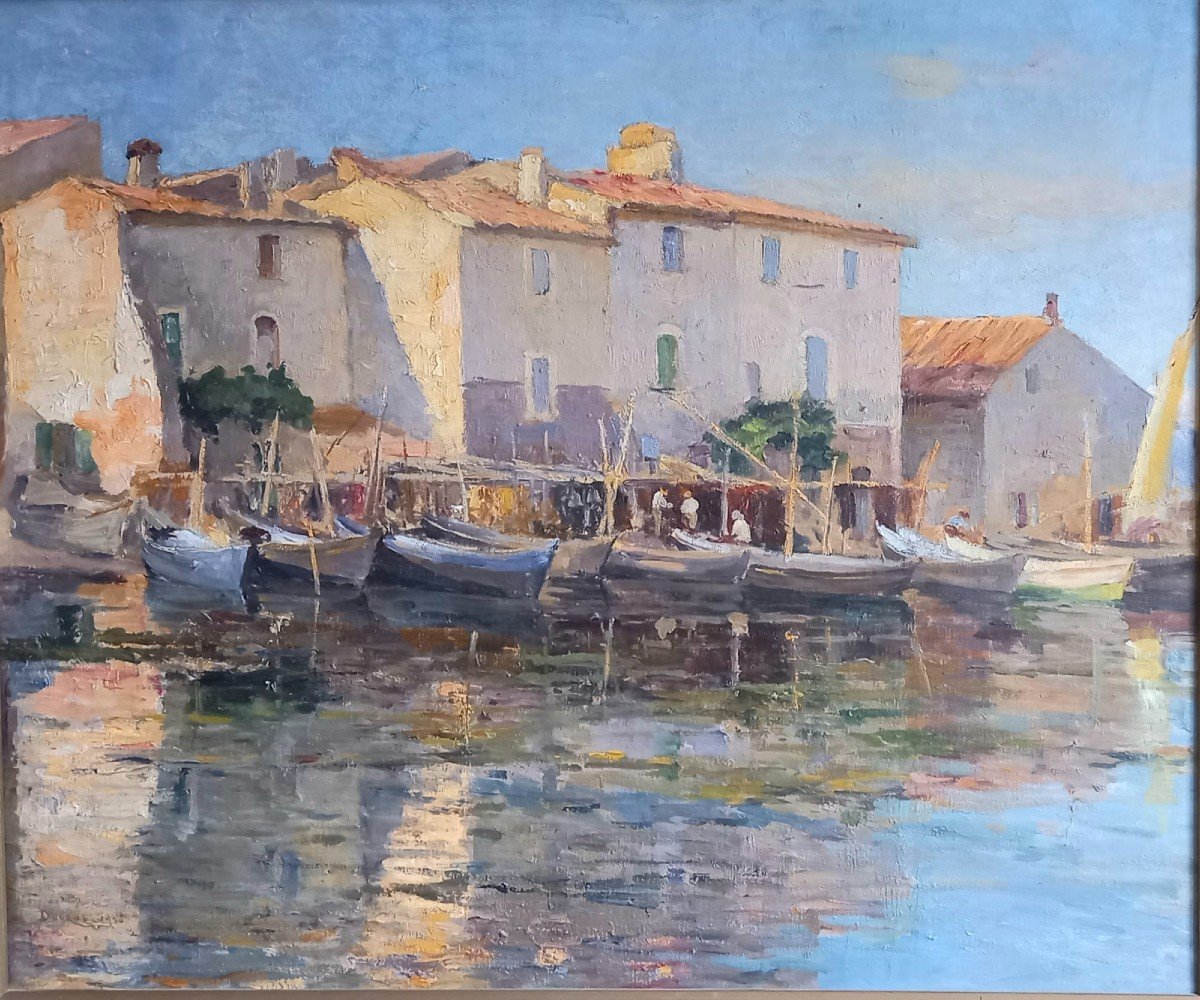 Les Martigues 1920, Edouard Ducros, Provençal School. -photo-4