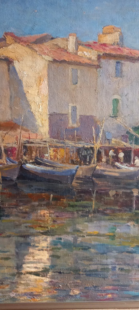 Les Martigues 1920, Edouard Ducros, Provençal School. -photo-1