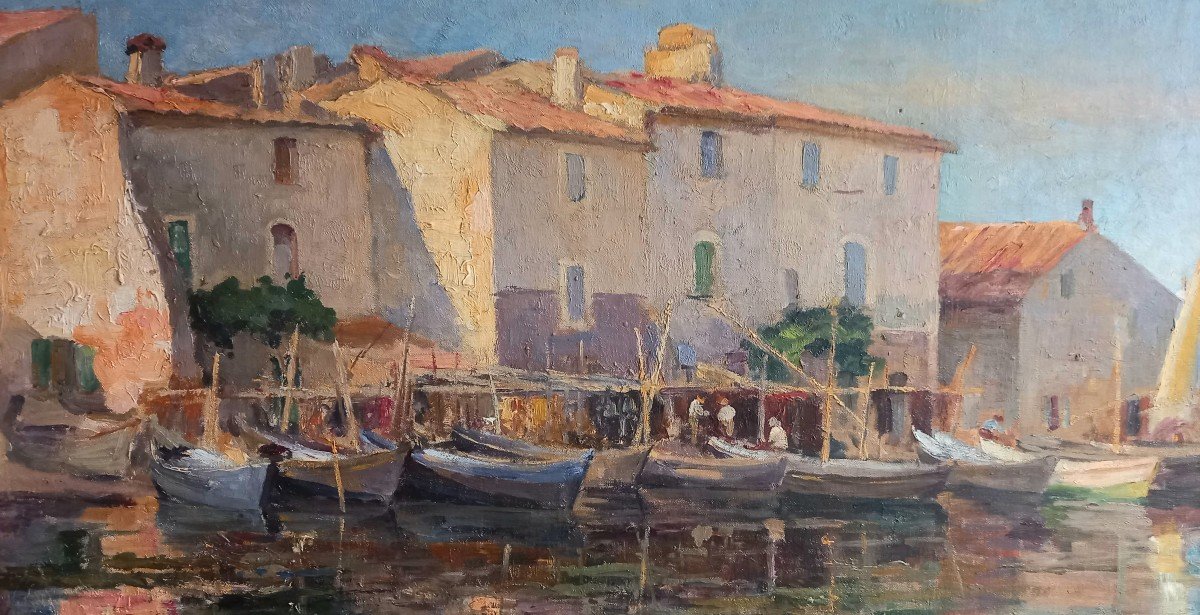 Les Martigues 1920, Edouard Ducros, Provençal School. -photo-3