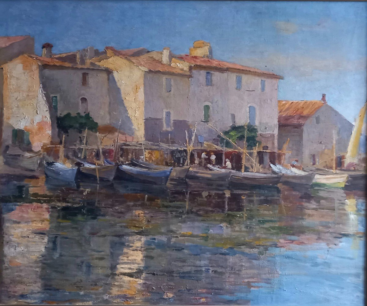 Les Martigues 1920, Edouard Ducros, Provençal School. -photo-5