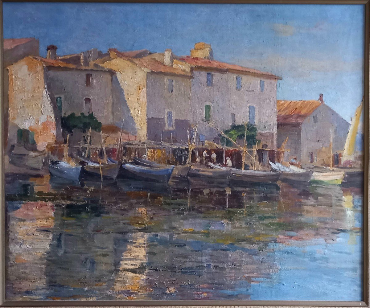 Les Martigues 1920, Edouard Ducros, Provençal School. -photo-6