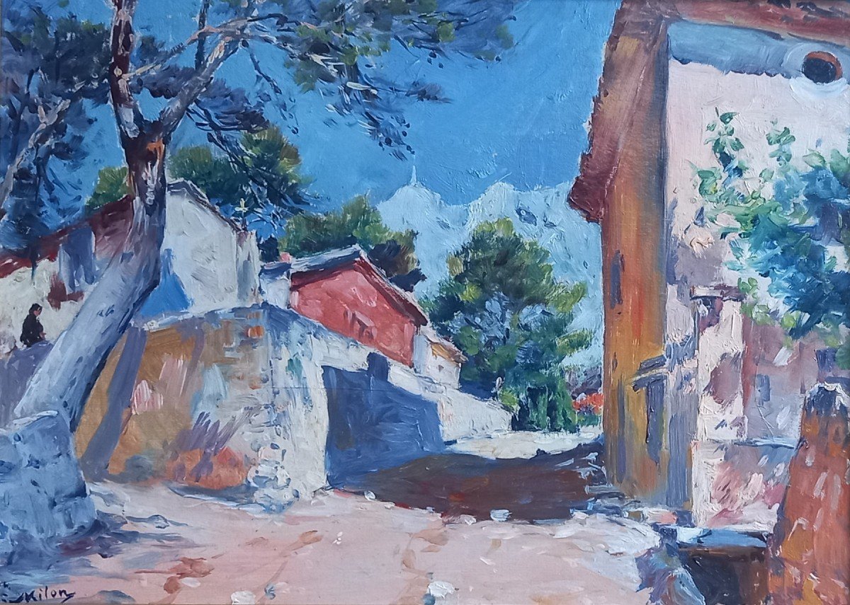 Village En Provence, Joseph Milon, école Provençale. 