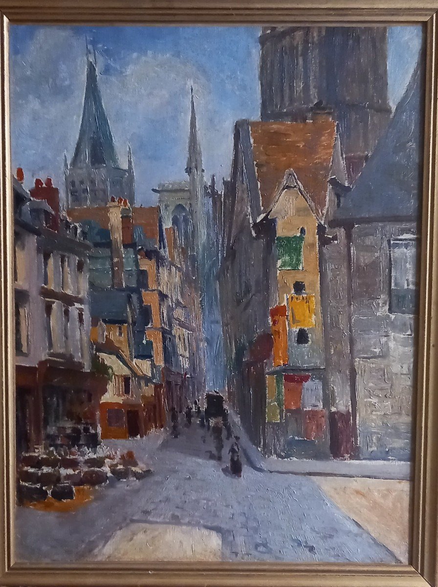 Grocery Store Street, Rouen. Rouen School.-photo-2