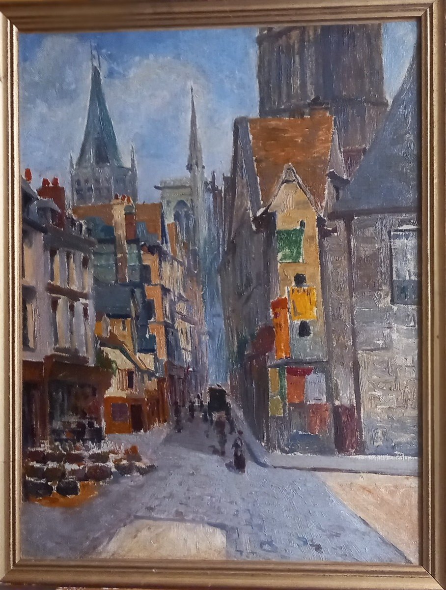 Grocery Store Street, Rouen. Rouen School.-photo-8