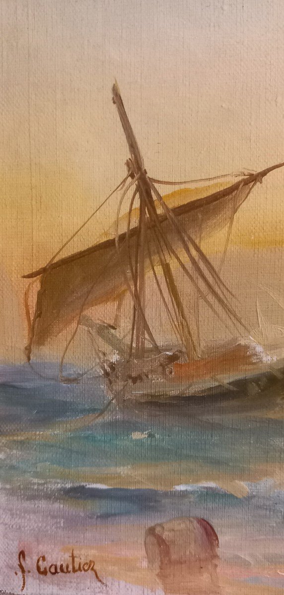 Marine, Shipwreck. François Gautier, Provençal School. -photo-3