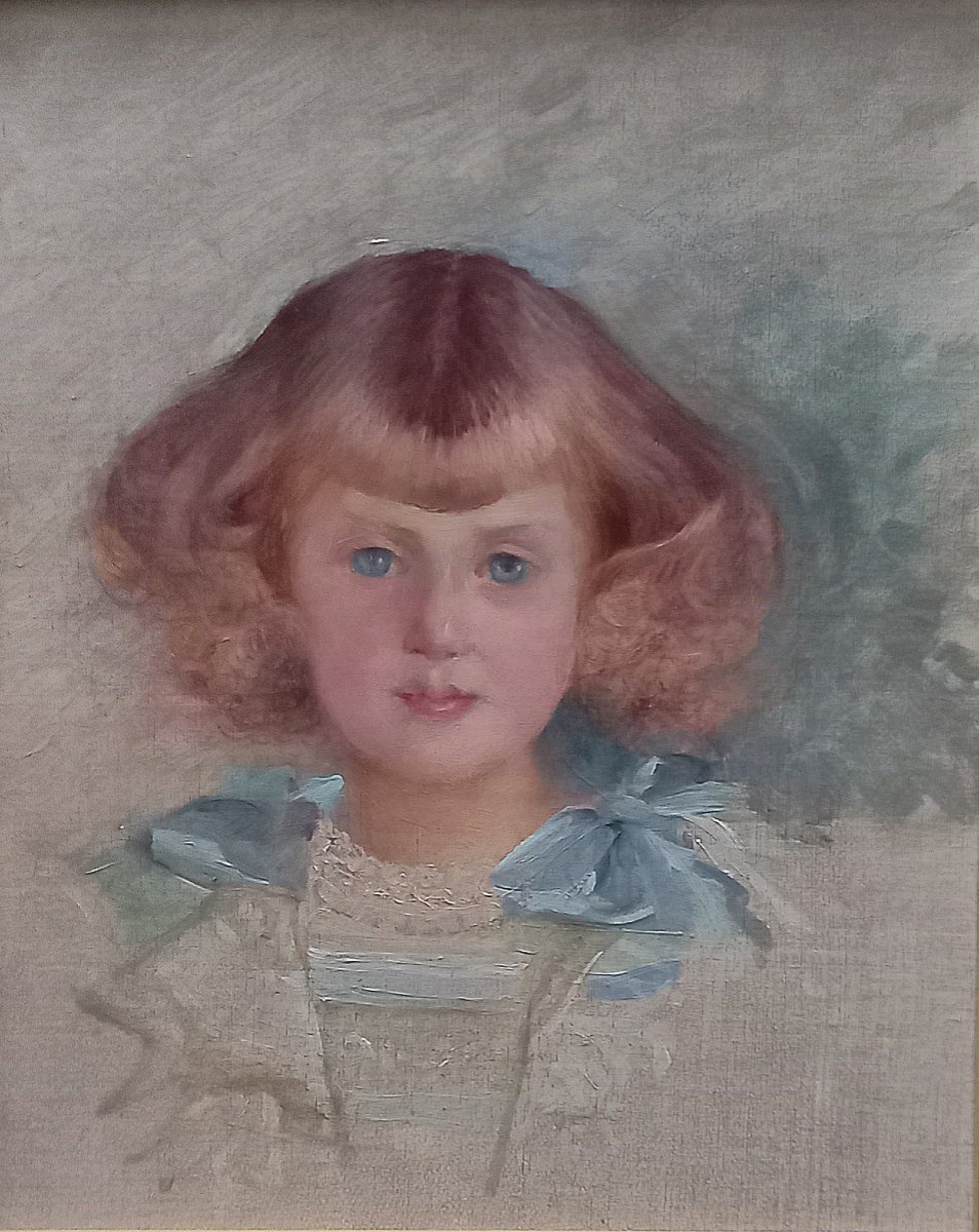 Portrait de petite fille, école Française. -photo-3