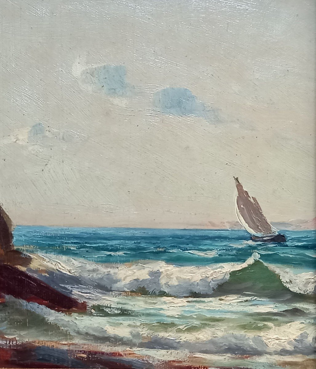 Sailboat In The Mediterranean. François Gautier.-photo-3