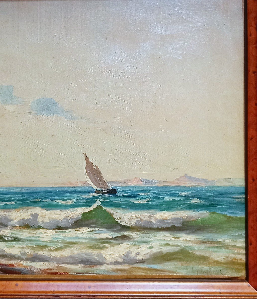 Sailboat In The Mediterranean. François Gautier.-photo-4