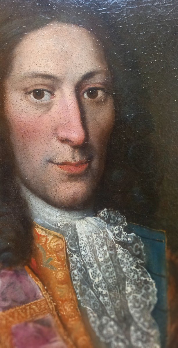 Portrait Of A Young Man From The Louis XIV Period. 18th Century.-photo-3