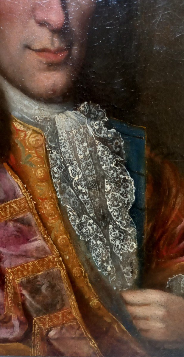 Portrait Of A Young Man From The Louis XIV Period. 18th Century.-photo-8