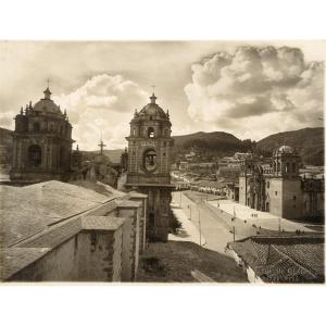 La catedral et le quartier de San Cristobal , Cusco. Martín Chambi.  Pérou. 