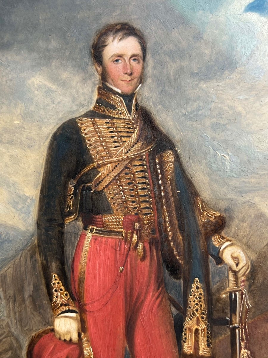 Early 19th Century Portrait Of John Michael Henry Fock 3rd Baron De Robeck (1790-1856)-photo-3