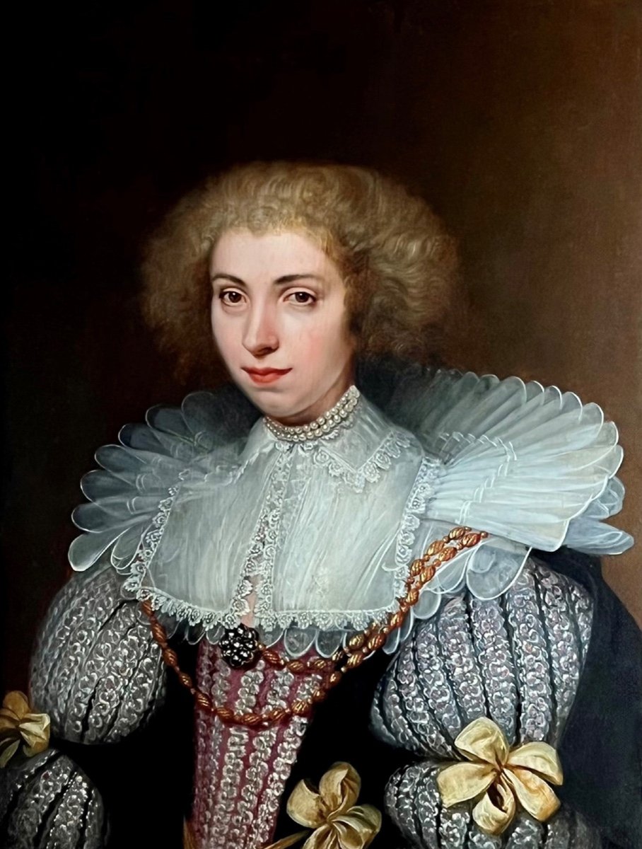 17th Century Dutch School Portrait Of Young Woman