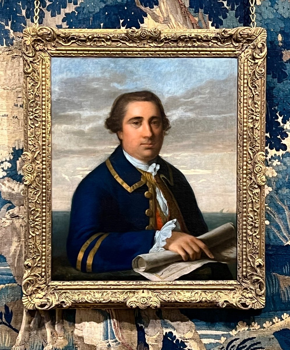 Portrait Of A Merchant Marine Captain V.1775 - Attributed To Lemuel Francis Abbott 1760-1803-photo-2