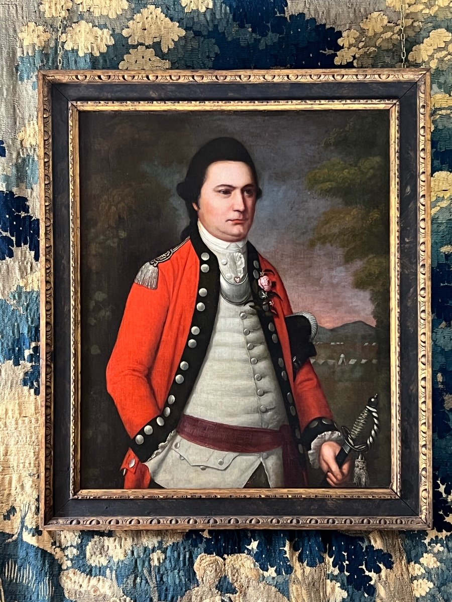 18th Century Portrait Of A British Infantry Officer - Circle Of Tilly Kettle