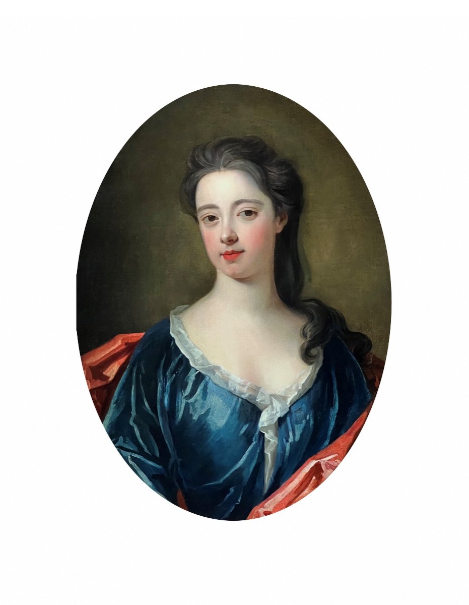 Portrait Of Lady Anne Spencer Countess Of Sunderland - By Sir Godfrey Kneller.-photo-2