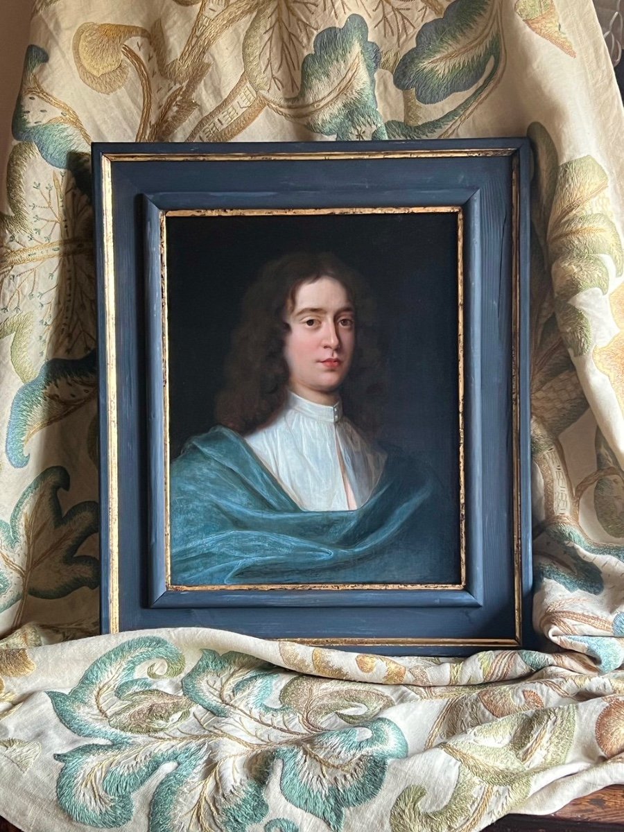 Huile Sur Panneau Du 17&egrave;me Si&egrave;cle Portrait De Jeune Homme C.1670-photo-2