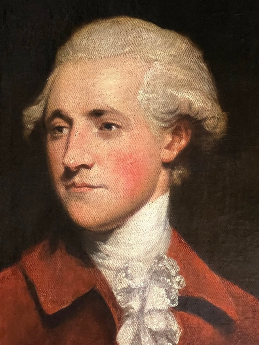 Huile Sur Toile Du 18ème Siècle Portrait De Richard Burke (1758-1794) -photo-4