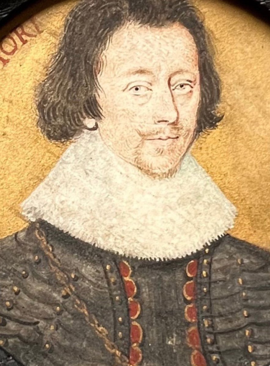 17th Century Watercolor On Velumn Portrait Of John Hunt (d.1625), Attributed To John Hoskins-photo-2