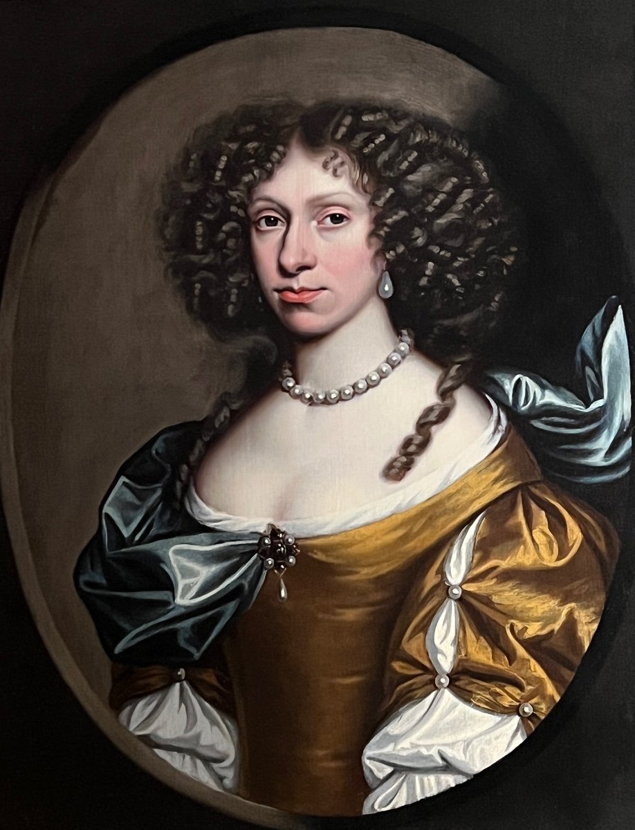 17th Century Scottish Portrait Of Ellen Napier By David Scougall (1610-1680)