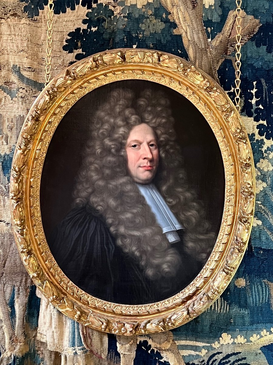 Portrait Français De Claude Vaillant (mort En 1708)  Entourage De Charles Le Brun (1619 - 1690)-photo-4