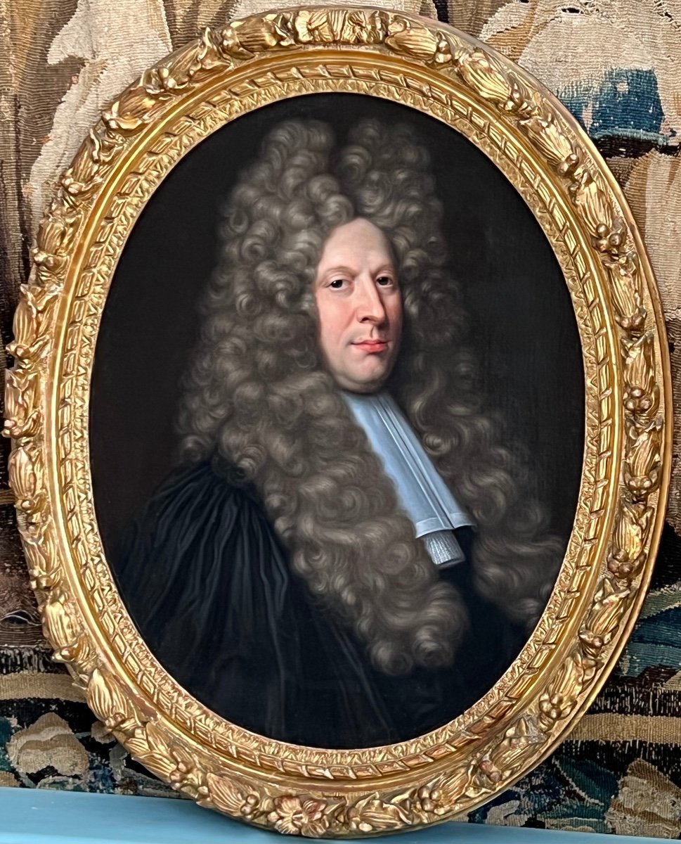 Portrait Français De Claude Vaillant (mort En 1708)  Entourage De Charles Le Brun (1619 - 1690)-photo-5