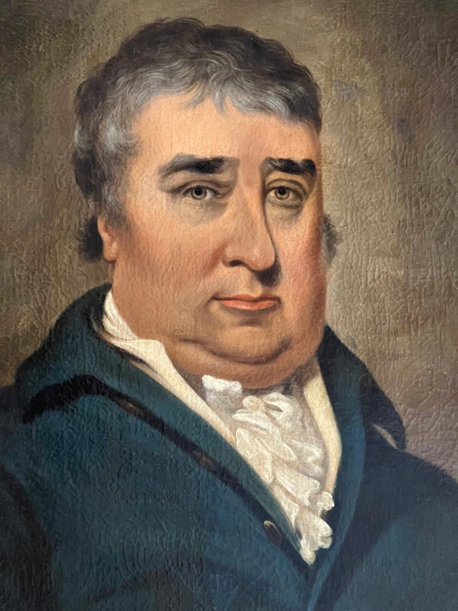 Portrait à l'Huile Sur Toile De Charles James Fox (1749 - 1806) -photo-4