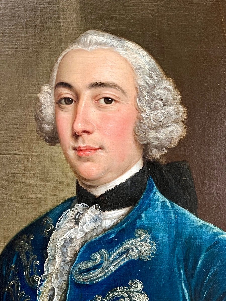 Portrait d'Un Noble Homme Début XVIIIe Siècle - Attribué à Jean-Baptiste Van Loo-photo-3