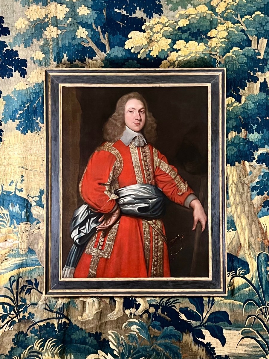 17th Century Anglo-dutch School - Portrait Of An Officer Circa 1655.-photo-5