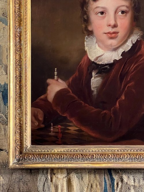 Portrait De Maître Hull Jouant Aux échecs - École De La Régence-photo-3