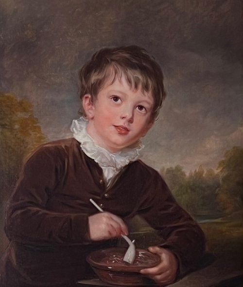 Portrait Of Master Hull With A Pipe - Regency School-photo-2