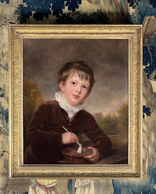 Portrait Of Master Hull With A Pipe - Regency School